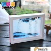 八折下殺 沙漏畫擺件玻璃流沙微景觀3D立體畫創意個性簡約現代家居工藝禮物 閒庭美家