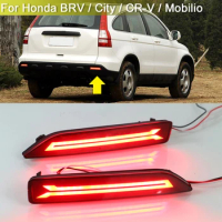 LED Rear Bumper Reflector Driving Warning Brake Light For Honda BRV 2015 2016 City 2012-2014 CR-V 2007-2009 Mobilio 2016 2017