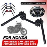 For HONDA Rebel CMX 250 300 500 1100 CMX 1100 CM CMX1100 Motorcycle Accessories Retro Split Handlebar Handle Steering Cross Bar