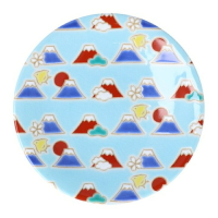 日本製 九谷燒 緣起小皿-富士山 12cm 青郊窯 豆皿 點心盤 飾盤 禮物＊夏日微風＊