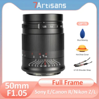 7artisans 50mm F1.05 MF Full Frame Portrait Large Aperture Lens for Nikon Z Canon RF r6 r8 Sony E alpha Leica L Lumix L Sigma L