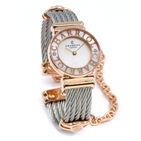 CHARRIOL 夏利豪 St-Tropez 經典鎖鏈鋼索手錶-24.5mm(P28PCD1540563)