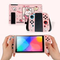 Cute Rabbit Pink Protective Cover for Nintendo Switch Soft Case Console NS Joy Con Controller Shell Protective Shell Accessories