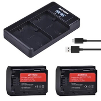 2Pcs 2280mAh NP-FZ100 NP FZ100 Battery + LED Dual USB Charger for SONY ILCE-9 A7m3 a7r3 A9/A9R 7RM3 9S 9R BC-QZ1 Digital Cameras