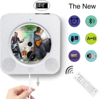 Portable Wall Mounted CD Player MP3 Player Bluetooth Hifi Speaker FM Radio Home Boombox Alarm Clock with LED Display