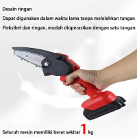 Makita Mesin Chainsaw 4 Inch Cordless Chainsaw 998V Gergaji Baterai Gergaji Rantai Elektrik Mini 2 B