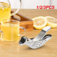 1/2/3PCS Lemon Clip Manual Juice Stainless Steel Acrylic Clip Bird Shape Stainless Steel Juicer Pomegranate Lemon Orange