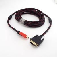 1.5m 5m HDMI-compatible To DVI Cable Line 1080P Male to 24+1 Pin Male Video connector wire for HDTV DVD Projector