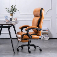 Leather Office Designer Recliner Chair Swivel Luxury Computer Executive Lazy Chair Modern Gaming Sandalyeler Theater Furniture