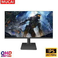 MUCAI 27 Inch Monitor 2K 144Hz IPS Lcd Display QHD 170Hz Desktop Gaming Computer Screen Flat Panel HDMI-compatible/DP 2560*1440