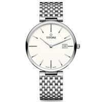 【TITONI 梅花錶】纖薄系列 輕量機械腕錶 / 39mm 禮物推薦 畢業禮物(82718S-606)
