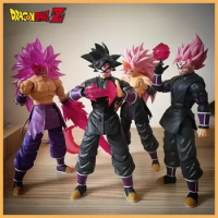 Kong Studio Beast Deities Dragon Ball Ssj3 Mask Goku Black Action Figures Pink Hair Anime Model Toys Figura Shf Sh Figuarts