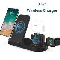 10W Fast Wireless Charger Bracket For iPhone 12 11 XS Max x 8 Plus Chargers Airports Pro Apple Watch 6 5 4 3 Stand Charging 3IN1