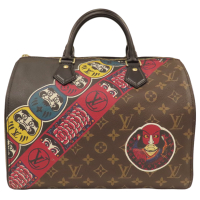 【二手名牌BRAND OFF】LOUIS VUITTON  LV 路易威登【激安價】PVC帆布 水波紋 歌舞伎 Speedy 30 手提包 M43505