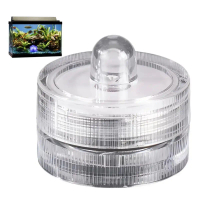 A CUTE  Submersible Led Lights Battery Operated Bright Underwater Tea Light Candles Aquarium Decorat