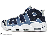 [30cm] 2019 台灣未發售 超人氣 NBA 超經典復刻 NIKE AIR MORE UPTEMPO '96 QS DENIM 水洗 深藍 單寧布 牛仔布 拼接 大AIR GD 權志龍 Scottie Pippen 著用 (CJ6125-100) !