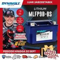 DYNAVOLT Aki Motor SUZUKI DRZ 400 SM, dll | Lithium MLFP9B-BS | 6 - 10 AH 300 CCA (Khusus Luar Jabod