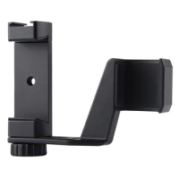 Black Tripod Phone Holder Adapter Mount Bracket For Dji Osmo Pocket With Cold Shoe For External Microphone &amp; Led Flash Light
