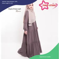 [PROMO FUNA] Dress Lipit | Gamis Daily Busui Remaja Muslimah Terbaru Berkualitas S Mauve