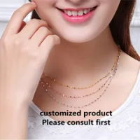 RuiYi สร้อยคอทอง18K หญิงแท้ Au750 Lip Chain Golden Chain ที่กำหนดเองผลิตภัณฑ์ราคาเริ่มต้นที่10ชิ้น