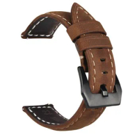 Genuine Leather Strap For Ticwatch Pro 3 GPS LTE Band For Ticwatch Pro 2020/GTX/E2/S2 Mens Strap Replacement Sport Bracelet