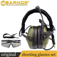 EARMOR M32 military communication headset electronic shooting earmuffs tactical glasses set air rifle shooting glasses