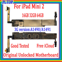 16GB 32GB 64GB Mainboard A1489 Wifi &amp; A1490 A1491 3G Version For IPad Mini 2 Motherboard 100% Original Logic Board Good Workin