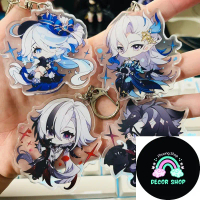 Móc khoá Genshin Impact acrylic chibi Arlecchino Furina Lyney