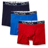 NAUTICA  2020男時尚彈力藍紅四角修飾內著混搭3件組【預購】