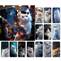 White Cat Phone Case For Google Pixel 8 7 Pro 7A 7 6A 6 Pro 5A 4A 3A Pixel 4 XL Pixel 5 6 4 3 3A XL