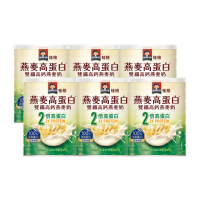 【QUAKER 桂格】燕麥高蛋白雙纖高鈣燕麥奶1000g×6罐箱購(優於牛奶 植物高蛋白首選)