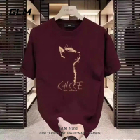 เสื้อยืดแขนสั้นผ้าฝ้ายหนัก, แบรนด์ Semir Group, GLM, สำหรับผู้ชาย, สไตล์อเมริกันย้อนยุคอินเทรนด์, เส