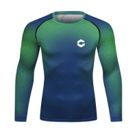 Men's Compression Sports Shirt Men Athletic Comfortable Long Sleeves Tshirt for Sports Workout（22429）