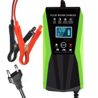 10A 12V Digital Car Battery Charger Full Automatic Car Battery Charger Power Puls Repair Chargers Lead Acid AGM Battery Charger
