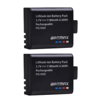Batmax 2pc 1180mAh PG1050 Camera Battery for SJCAM SJ4000 WiFi SJ5000 WiFi Plus M10 SJ5000 plus SJ6000 SJ7000 SJ8000