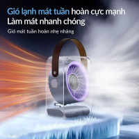WEMI Quạt để bàn sạc lại M28 với 199 tốc độ gió, pin lớn 4200mAh, thời lượng pin 10 giờ, quạt không