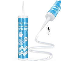 PAULINN Clear Silicone Sealant Waterproof 100% Silicone Caulk for RV Kitchen Bath General Use Window