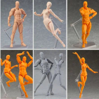 Figma Anime Archetype He She Kun Chan Movable Body Doll Action Figure Collectible Joints Male Female Ferrite 14.5cm