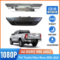 HD 1080P 140° Pickup Truck Rear View Black Camera for Toyota Hilux Revo 2015 2016 2017 2018 2019 2020 2021 Night Vision Reverse