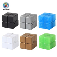 SENGSO Decompression Toy Infinity Magic Cube Puzzle Toys Relieve Stress Funny Hand Game Four Corner Maze Toys hot sale