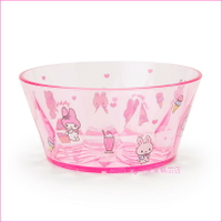 asdfkitty*美樂蒂粉紅色透明塑膠碗/水果碗/冰淇淋碗/小物收納碗-500ML-日本正版商品