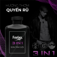 Sữa tắm gội nam giới Feelex 3 in 1 hương nam tính, quyến rũ, đẳng cấp phái mạnh
