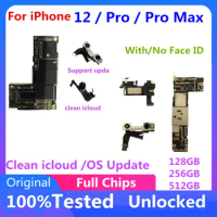 for Iphone 12 Pro Max Board Clean ICloud Support IOS Update for IPhone 12/12 Pro Motherboard Placa Face ID Logic Board