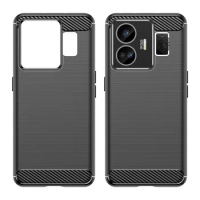 For OPPO Realme GT Neo 5 Carbon Brushed Rubber Case,Anti-Shock TPU Gel Case For Realme GT NEO3