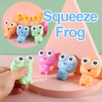 Anti-Stress Toy Frog Keychain Toy Squeeze Fidget Toys Squishy Trick Pranks For Kids Adults Gift New Hot Style J194