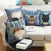 可愛時尚貓咪抱枕 靠墊 沙發裝飾靠枕 節日禮物 (二入)