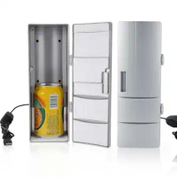 Compact Mini USB Fridge Freezer Cans Drink Beer Cooler Warmer Travel Car Office Use Portable Cooler Warmer Fridge