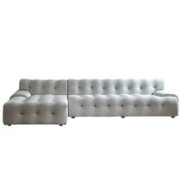 Italian 3d Fabric L-shaped Living Room Sofa Nordic Square Sectional Modular Luxury Sofa Sectional Modern Home Furniture
