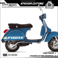 STICKER STIKER CUTTING MOTOR VESPA 2 TAK UNIVERSAL PX PS STYLE PISOXE