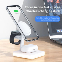 3 in 1 Magnetic Wireless Charger 25W Fast Charging Station For iPhone 12 Pro Max Mini Chargers For Apple Watch 6 5 Airpods Pro